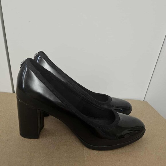 Anne Klein Black Patent Heels Size 6 - Picture 3 of 6